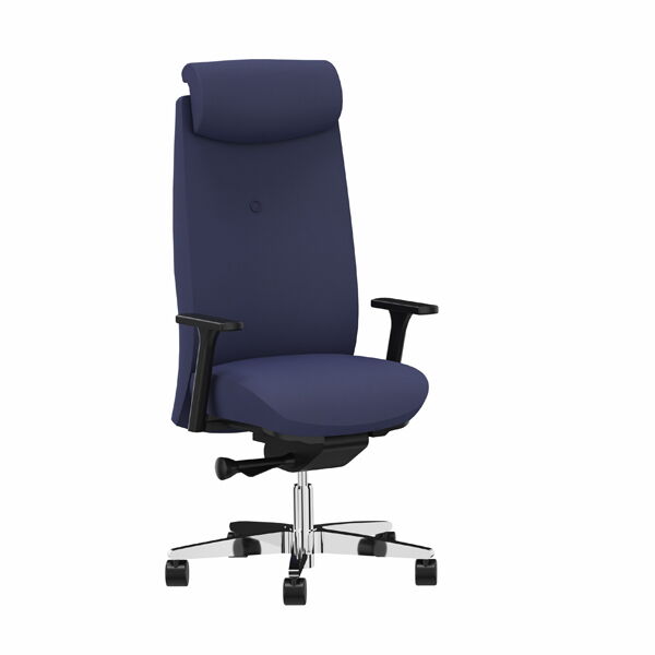 Kontorstol Savo XO Marine blå tekstil Krom fodkryds – image 1