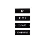 Nummerplade med 1 nummer pr. plade