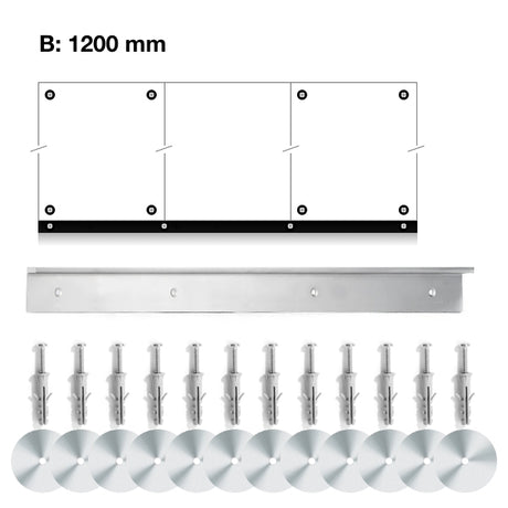 Vægkit til montering af skabs bredde 1200mm