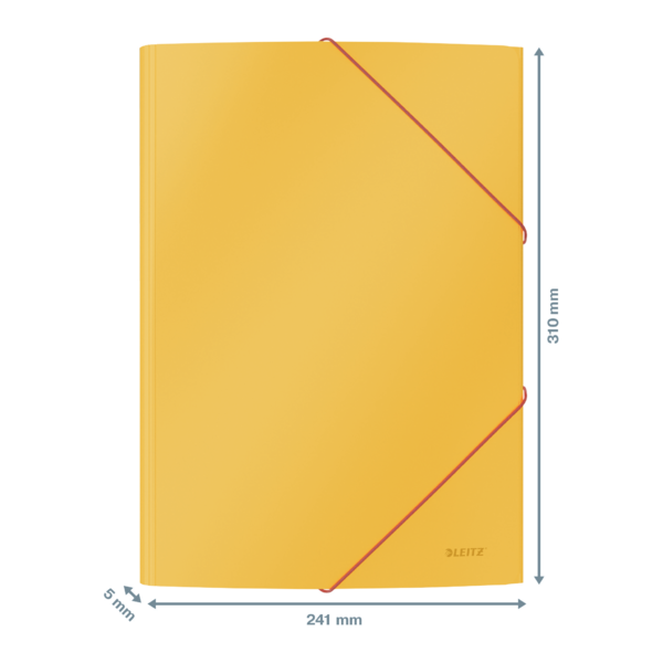 3-klap elastikmappe Cosy karton A4 gul