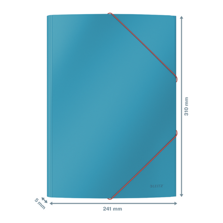 3-klap elastikmappe Cosy karton A4 blå