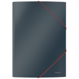 3-klap elastikmappe Cosy karton A4 grå