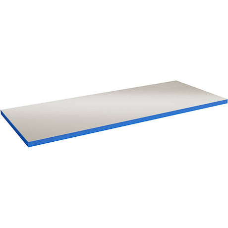 Bordplade 40 mm 1500 x 800 mm Grå vinyl Blå ABS kant