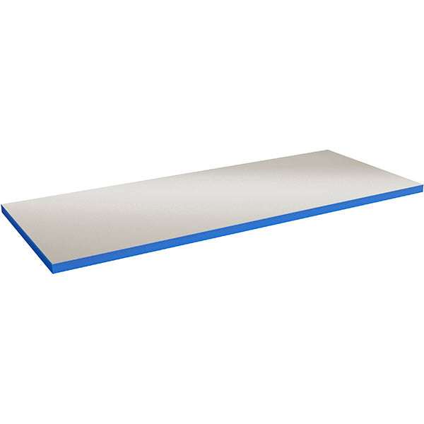 Bordplade 40 mm 2500 x 800 mm Grå vinyl Blå ABS kant