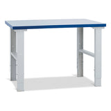 Filebænk med 40 mm grå laminatplade 1200x800 mm