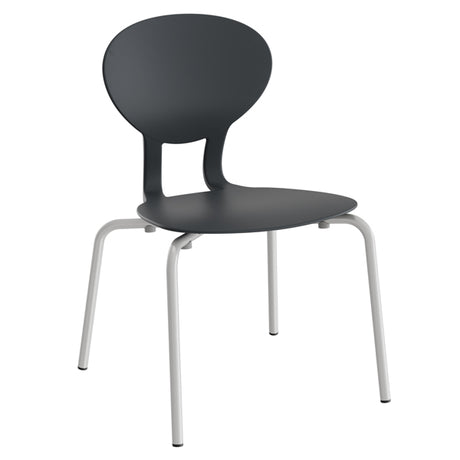 Stol Rocka 3071M Sort/Alugrå RAL 9006, siddehøjde 370mm