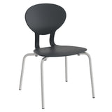 Stol Rocka 3071M Sort/Alugrå RAL 9006, siddehøjde 370mm