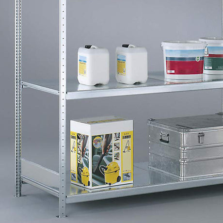 Schulte Lagertechnik Universalreol Hylde Boltlessplan med stålhylder 2250x800 mm – Boltless lagerreol (billede 1)