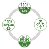 3-klap mappe recycle karton A4 rød