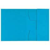 3-klap mappe recycle karton A4 blå