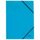 Elastikmappe recycle karton A4 blå