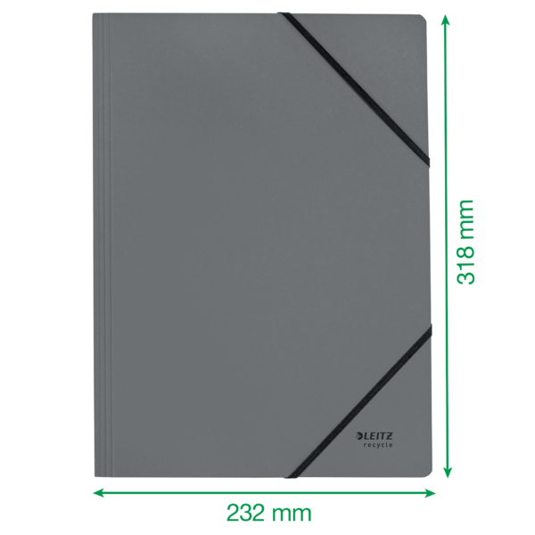 Elastikmappe recycle karton A4 blå