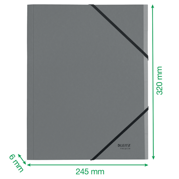 Sorteringsmappe recycle karton A4 6-delt blå