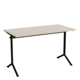 Bord Atlas 1130, 1200x600mm, lyddæmpende eg højtrykslaminat, sortolivent stel – image 1