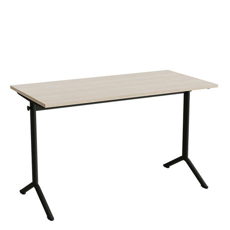 Bord Atlas 1130, 1200x600mm, lyddæmpende eg højtrykslaminat, sortolivent stel – image 1