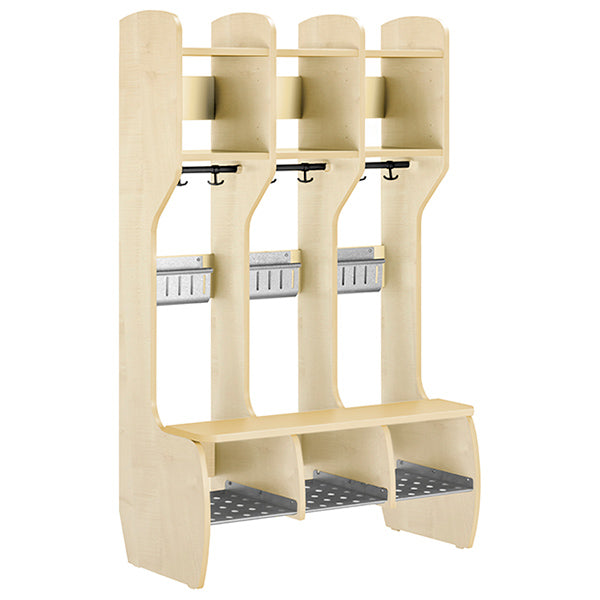 Garderobe Måns hel 3 pladser, birk