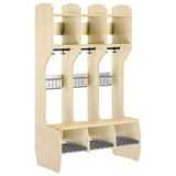 Garderobe Måns hel 3 pladser, birk