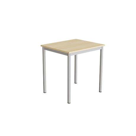 Tranås Skolmöbler Bord Combi 200, 700x600 mm Højde 720 mm Birk laminat på alugråt understel – Elevborde (billede 3)