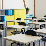 Elevbord 166 700x600 mm Højde 720 mm Birk laminat på alugråt understel – image 2