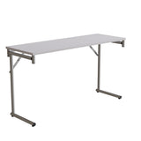 Klapbord Silhuett 1300x450mm,Grå laminat og alugråt stel