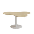 Form o Miljö Bord Amöba 1005, 1200x1500 mm, Højde 720 mm, Birk laminat, Hvidt stel – Kantineborde