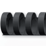 Spiralringe plastik 25mm sort (50)