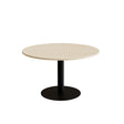 Form o Miljö Bord Cirkum, Ø1200mm, højde 720 mm, birk laminat med sort stel – Kantineborde