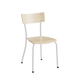 Stol Strong 111, Birk laminat, Hvidt stel