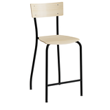 Stol Strong 112, Birk laminat, Sort stel,