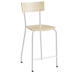 Stol Strong 112, Birk laminat, Hvidt stel,