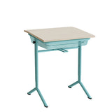 Elevbord Atlas 1128, 650x550mm, eg højtrykslaminat, turkis stel – image 1