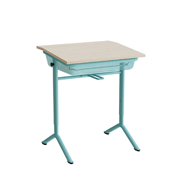 Elevbord Atlas 1128, 650x550mm, eg højtrykslaminat, turkis stel – image 1