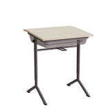 Elevbord Atlas 1128, 650x550mm, eg højtrykslaminat, gråt stel – image 2