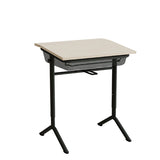 Elevbord Atlas 1128, 650x550mm, eg højtrykslaminat, sortolivent stel – image 2