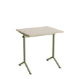 Tranås Skolmöbler Bord Atlas 1130, 700x600mm, eg højtrykslaminat, grønt stel – Elevborde