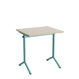 Bord Atlas 1130, 700x600mm, eg højtrykslaminat, turkis stel – image 2