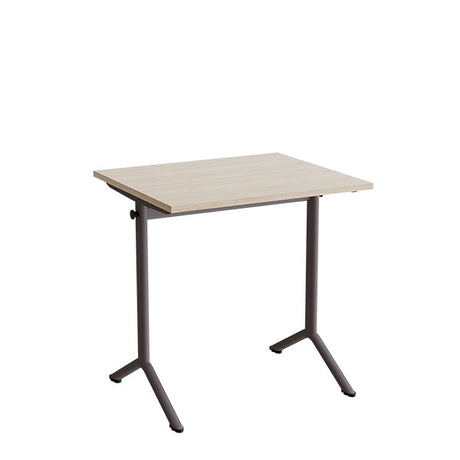 Bord Atlas 1130, 700x600mm, eg højtrykslaminat, gråt stel – image 1