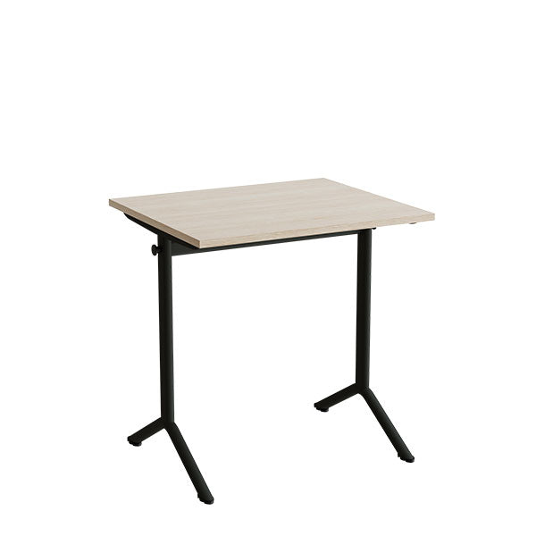 Tranås Skolmöbler Bord Atlas 1130, 700x600mm, eg højtrykslaminat, sortolivent stel – Elevborde