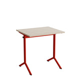 Bord Atlas 1130, 700x600mm, lyddæmpende eg højtrykslaminat, rødt stel – image 2