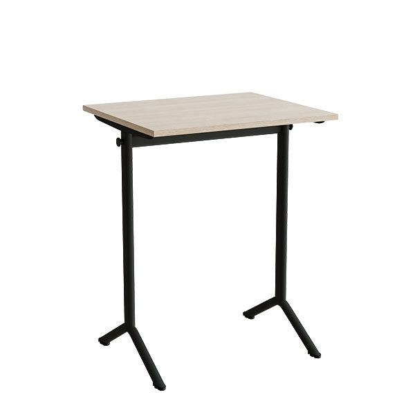 Bord Atlas 1130, 700x600mm, lyddæmpende eg højtrykslaminat, sortolivent stel – image 1