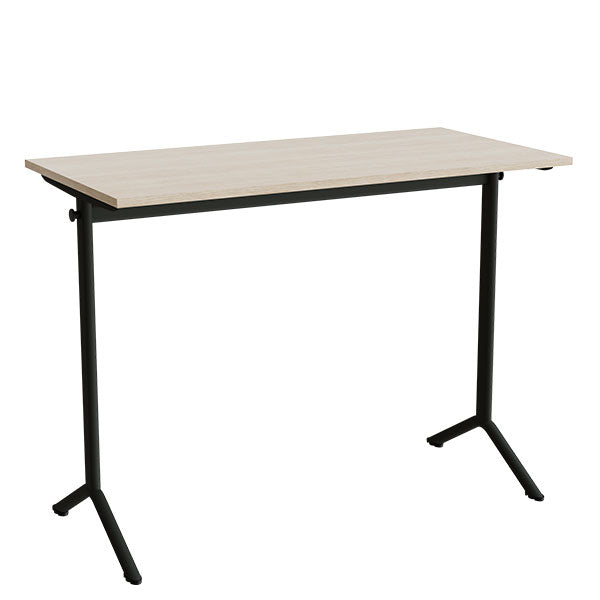 Bord Atlas 1130, 1200x600mm, lyddæmpende eg højtrykslaminat, sortolivent stel – image 1