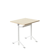 Elevbord Atlas 1132, 700x600mm, eg højtrykslaminat, hvidt stel – image 3