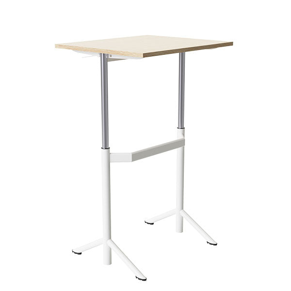 Elevbord Atlas 1132, 700x600mm, eg højtrykslaminat, hvidt stel – image 4