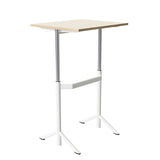 Elevbord Atlas 1132, 700x600mm, eg højtrykslaminat, hvidt stel