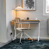 Elevbord Atlas 1132, 700x600mm, eg højtrykslaminat, hvidt stel – image 5