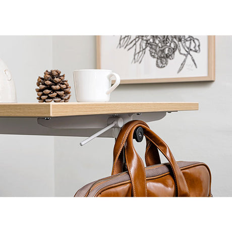 Elevbord Atlas 1132, 700x600mm, eg højtrykslaminat, hvidt stel – image 6