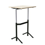 Elevbord Atlas 1132, 700x600mm, eg højtrykslaminat, sortolivent stel – image 2