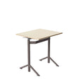 Tranås Skolmöbler Elevbord Atlas 1132, 700x600mm, lyddæmpende eg højtrykslaminat, gråt stel – Elevborde (billede 1)