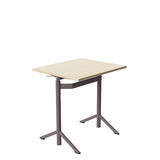 Tranås Skolmöbler Elevbord Atlas 1132, 700x600mm, lyddæmpende eg højtrykslaminat, gråt stel – Elevborde (billede 1)