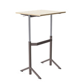 Tranås Skolmöbler Elevbord Atlas 1132, 700x600mm, lyddæmpende eg højtrykslaminat, gråt stel – Elevborde (billede 2)